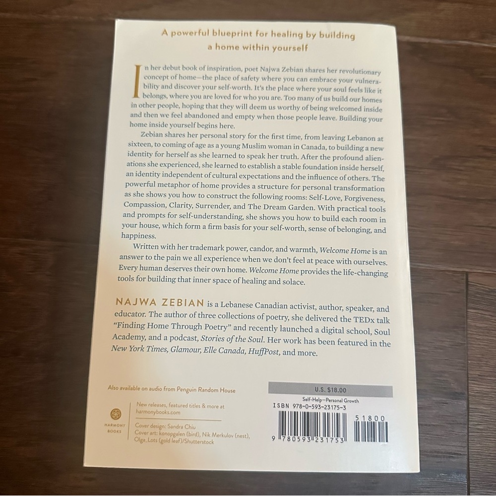 Book - “Welcome Home” - Najwa Zebian - Picture 2 of 3